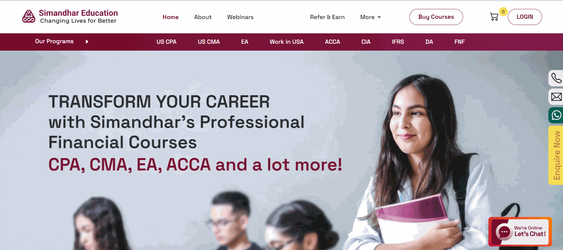 Simandhar Education - Website Design & Development