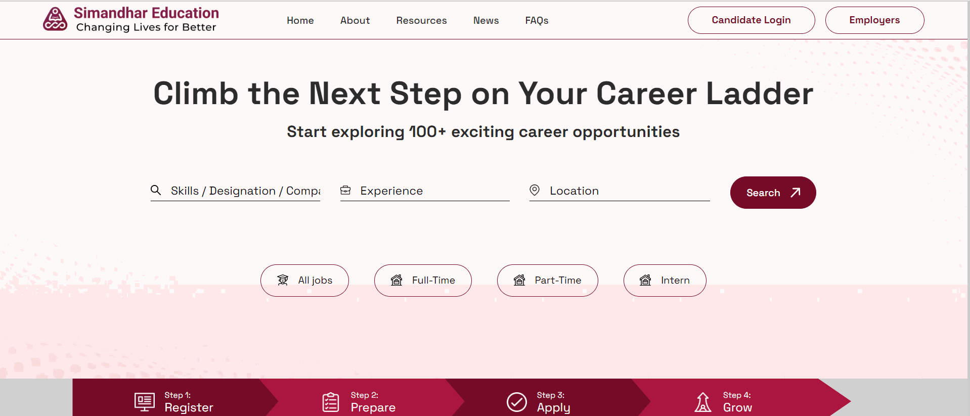 Simandhar Education - Job Portal Design & Development