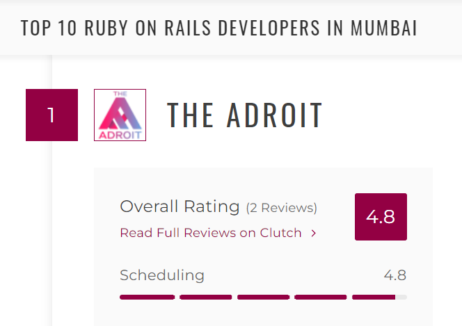 Top 10 Ruby on Rails In Mumbai